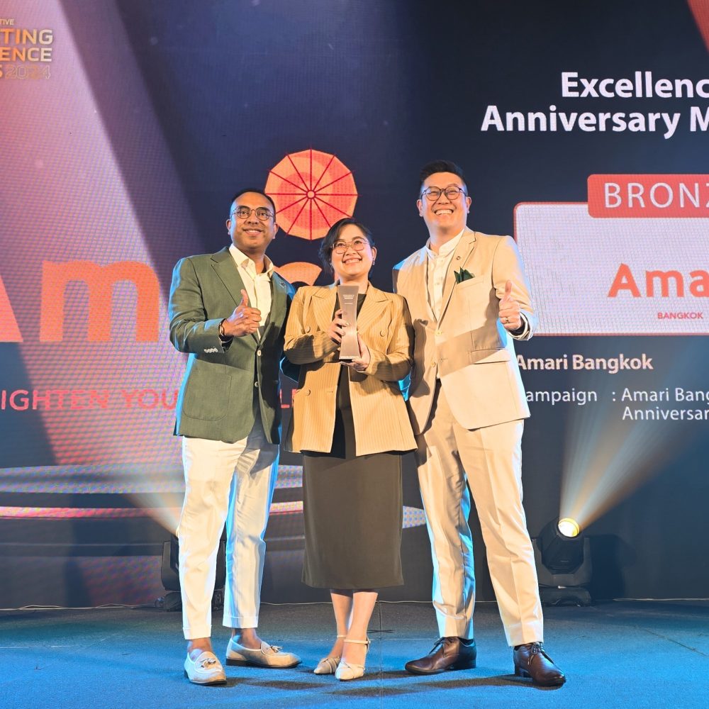 ONYX Hospitality Group’s executives (from left): Sukamal Mondal, Area General Manager, Bangkok; Natsuda Lapai, Director, Culinary Marketing; Niwat Vaitayamongkol, Senior Director of Brand and Marketing Communications.